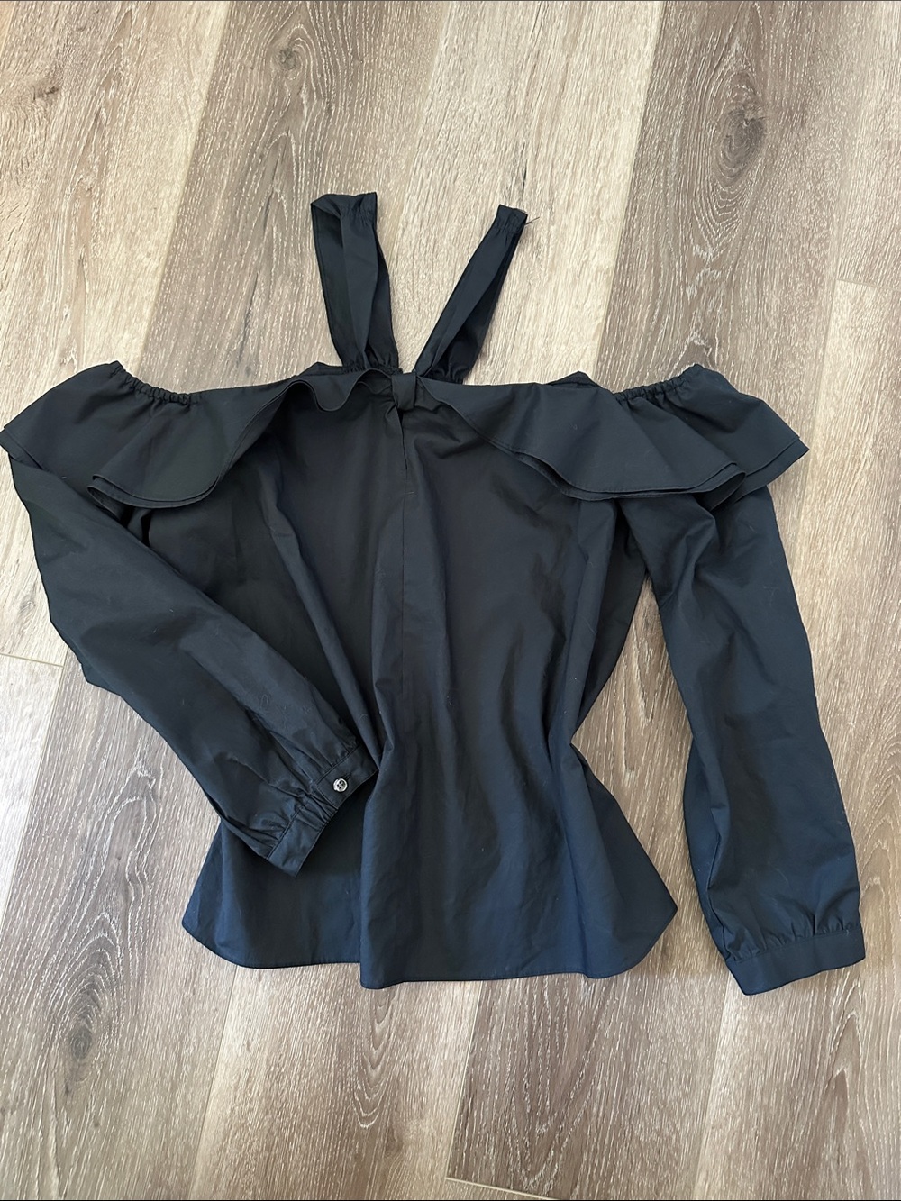 J. Crew | Ruffled Cold-Shoulder Blouse - Picture 2 of 8